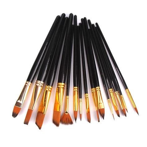 The most common black hair products material is polyester. 17pcs/set Nylon Hair Paint Brush Wood Oil Painting Art ...