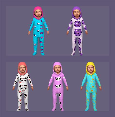 L Creates Onesie Animal Pajamas Animal Pajamas Sims 4