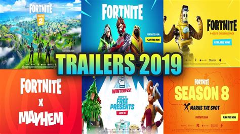 Todos Los Trailers Fortnite 2019 Youtube