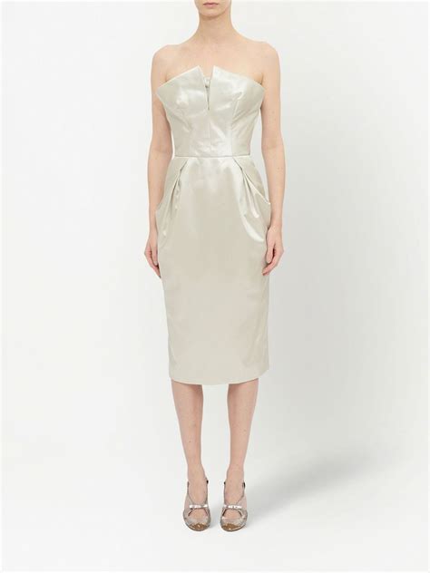 Maison Margiela Strapless Midi Dress In Nude Neutrals Modesens