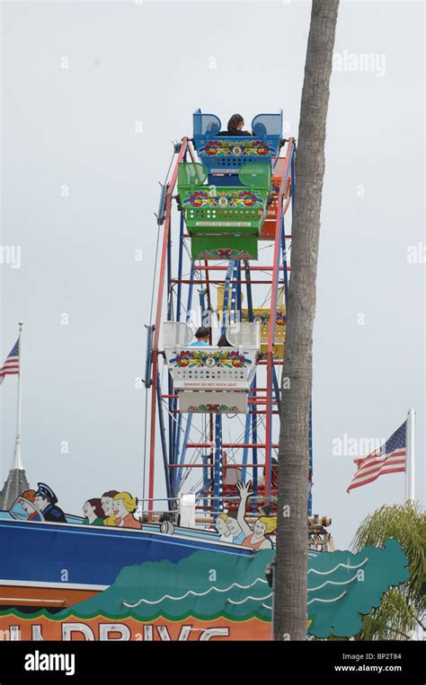Ferris Wheel And Fun Rides Balboa Island Newport Beach Stock Photo