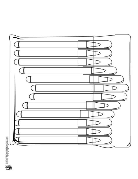 Colored pencils coloring pages - Hellokids.com