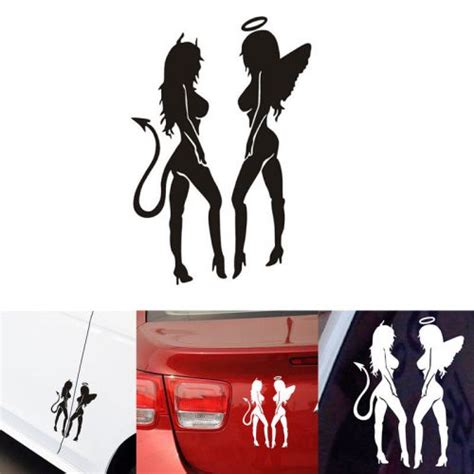 Find Enduring Sexy Girls Car Sticker Angel Devil Beauty 1611cm Cool Car Decal Chic In Hk China