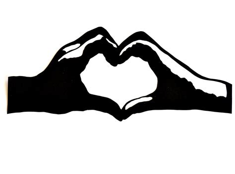 Heart Hands Silhouette At Getdrawings Free Download