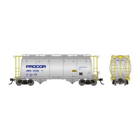 Rapido 172004a Ho Procor 3000 Aluminum Covered Hopper With Handrail