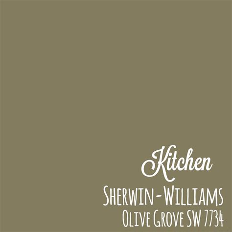 Sherwin Williams Olive Grove Sw 7734 Kitchen Olive Green Paints
