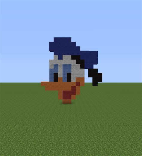 Minecraft Pixel Art Helper Donald Ducks Head