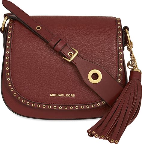 Lyst Michael Michael Kors Brooklyn Leather Saddle Bag In Brown