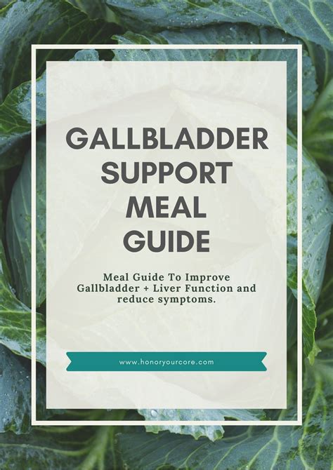 Old Gallbladder Support Meal Guide Honor Your Core