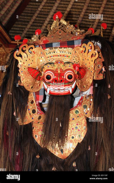 Balinese Barong Dance Mask Stock Photo Alamy