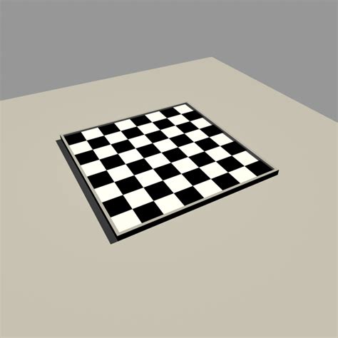 Chess Board 3d Model Obj Fbx Ma Mb