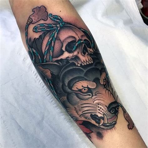 Wolf tattoos embody confidence and are one with your instincts. 40 Neo Traditional Wolf Tattoo Ideas For Men - Wild Designs