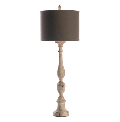This gorgeous wooden lamp has an earthy texture and a geometric open structure that would easily blend with traditional, rustic, or contemporary décor. Sarah French Country Antique Wood Tall Table Lamp | Kathy ...