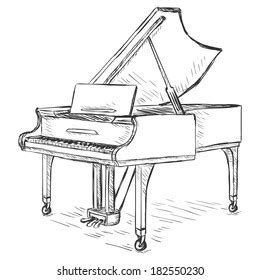 Piano Drawing : Here you can explore hq piano drawing transparent