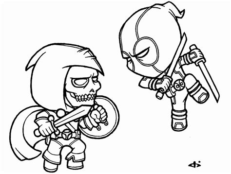 Here is a cute coloring sheet for you of your beloved marvel characters deadpool and. Deadpool Chibi Drawing at GetDrawings | Free download