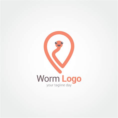 Worm Logo Design Vector 5107316 Vector Art At Vecteezy