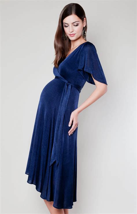 Blue velvet one shoulder gown from adrianna papell 2. Cocoon Nursing Dress (Velvet Blue) - Maternity Wedding ...
