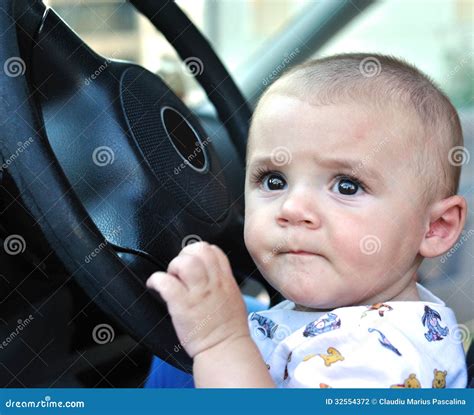 Baby Boy Driving Stock Photo Image Of Color Cute Enthusiasm 32554372