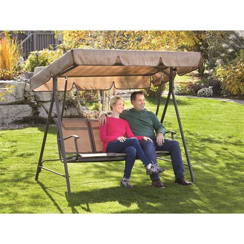 Porch Swing 3 Person Canopy 653447 Patio Furniture At Sportsmans