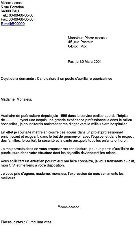Comment faire une lettre de motivation ? 42 Lettre De Motivation Auxiliaire De Puericulture ...