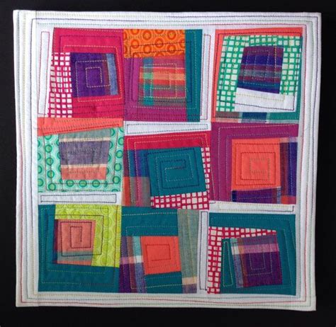 :) in addition to cutting dimensions for a. Wonky log cabin squares make up this bright & cheery ...