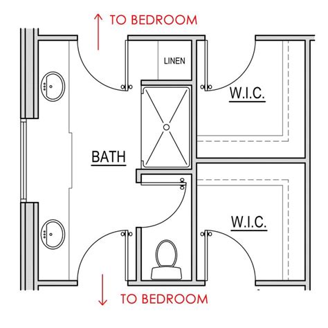 Jack And Jill Bathroom Jack And Jill Bathroom Bathroom Floor Plans