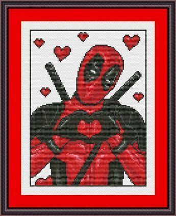 7,14 x 8,07 (100 x 113 stitches) this pdf pattern. Deadpool Cross Stitch PDF pattern | Kreuzstichmuster ...