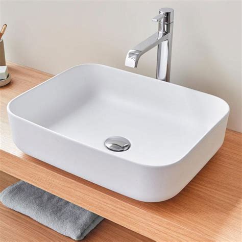 140mm 385 5kg céramique blanc blanc vasque à poser daily'o 5 salle de bains ronde non non 69101000 oui oui. Vasque à poser en céramique CATANIA blanc mat 50 x 40 cm ...