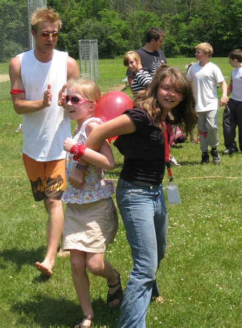 Balloon between the legs race. Kammy's Korner: The Game Sargents