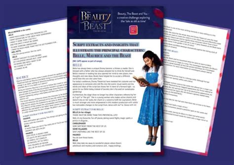 Disney's beauty and the beast's script extracts resources