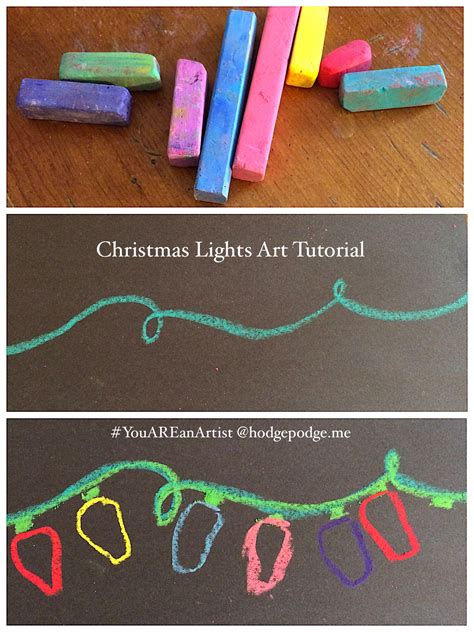 Christmas Lights Art Tutorial Hodgepodge Light Art Art Tutorials