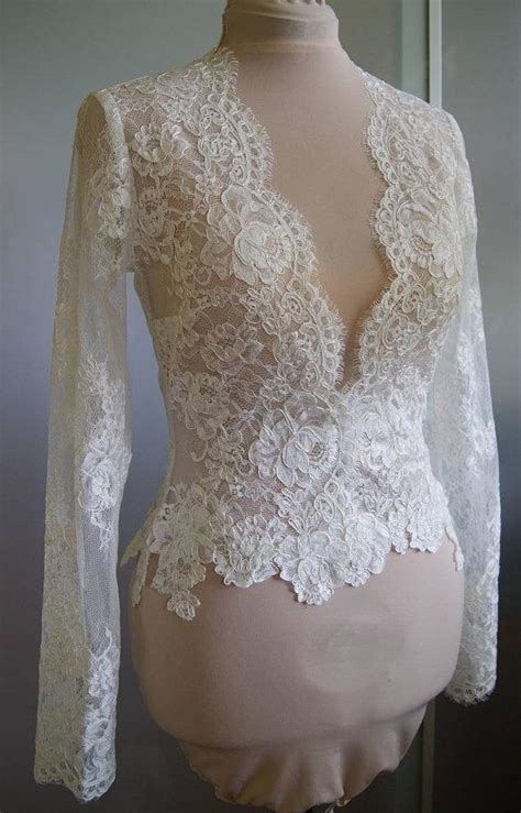 Buy wedding dress bolero and get the best deals at the lowest prices on ebay! 2017 High Quality Ivory Lace Bridal Jacket With Long ...