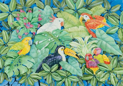 Tropical Birds Painting By Paul Brent Pixels