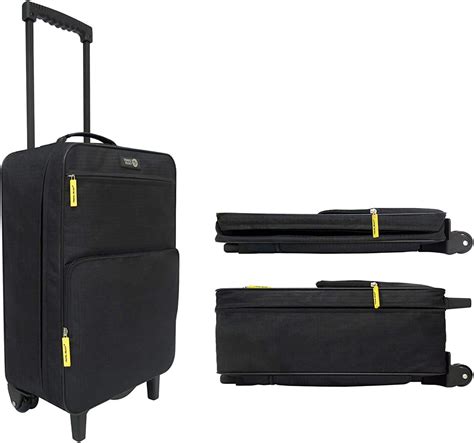 Travel Ready 2 Wheel Ultra Lightweight Collapsible Carry On Luggage