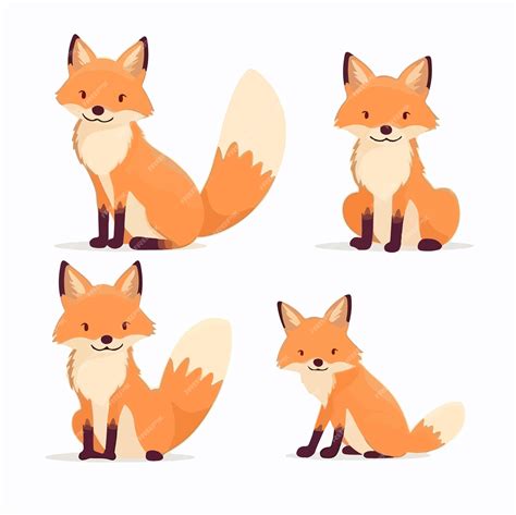 Premium Vector | Cute and endearing fox illustrations that will melt