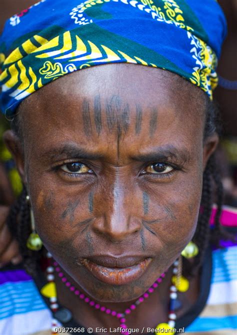 Benin West Africa Gossoue A Beautiful Tattooed Fulani Peul Tribe