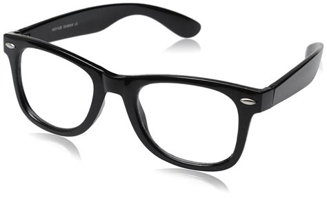 Vintage Inspired Eyewear Original Geek Nerd Clear Lens Horn Rimmed Glasses Black Ck117x3c21t