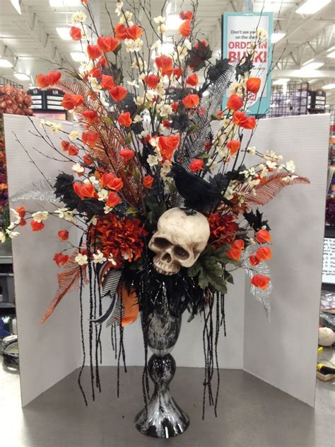 Halloween Flowers Arrangements Halloween Traditions Skull Floral
