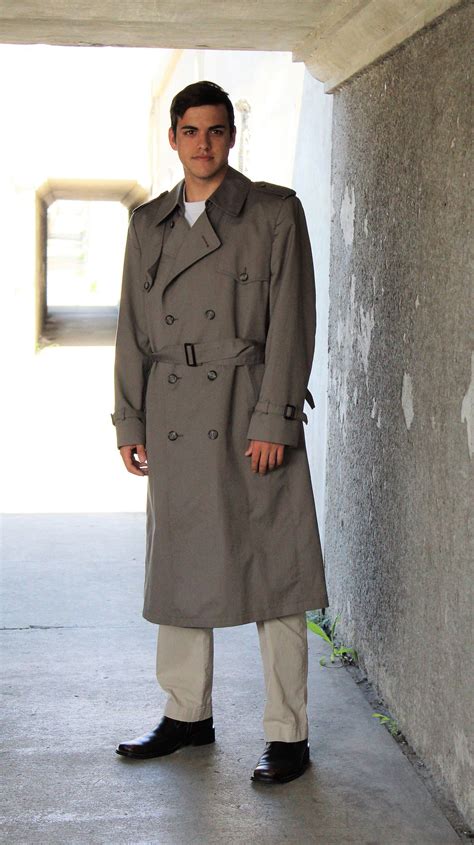 Trench Coat Men London Towne 40S Trench Coat All Weather Coat