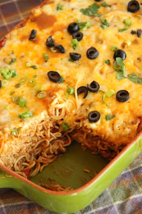 Taco Spaghetti Bake Diary Of A Recipe Collector