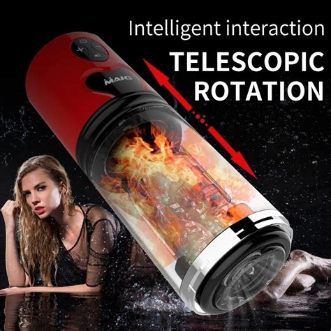 Male Masturbator Automatic Telescopic Rotation Real Vagina Voice Masturbation Cup For Men Pocket