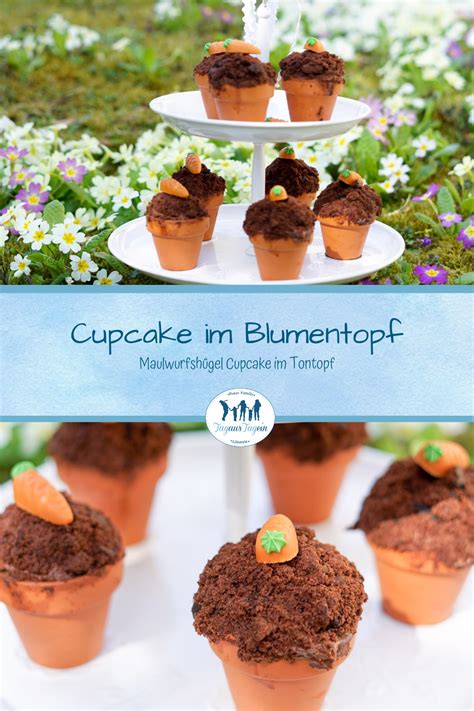 Oh, was ist da passiert? Backen für Ostern Maulwurfshügel Cupcake im Blumentopf ...