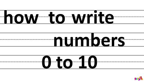 How To Write Numbers Writing Numbers By Baby A Nursery Youtube