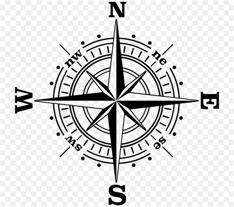 Compass Rose Black And White Clipart Clip Art Library
