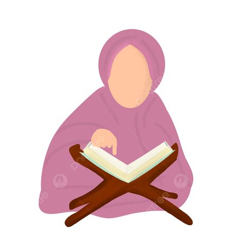 Anake Clipart Vector Anak Perempuan Mengaji Mengaji Ramadhan Islami
