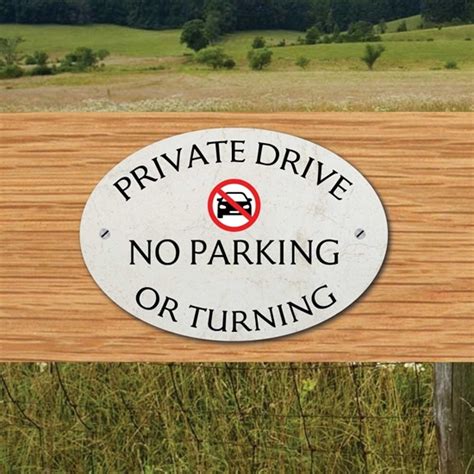 Jaf Graphics Private Drive Sign No Parking Plaque No Turning Sign