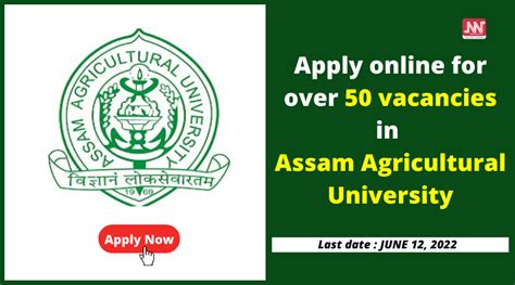 Assam Career Apply Online For Over 50 Vacancies In Assam Agricultural