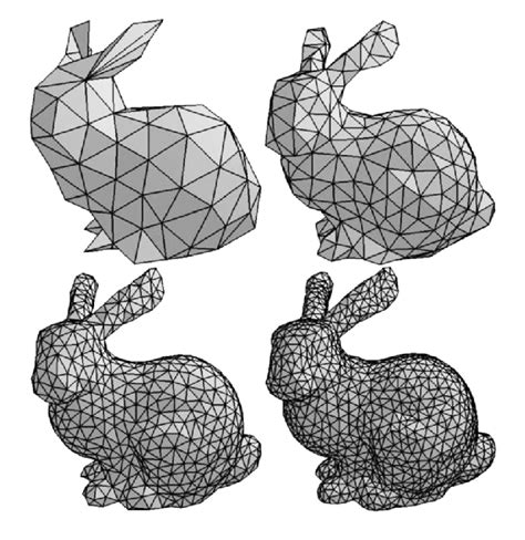 3d Mesh Triangles With Different Resolution 3d Modelling For