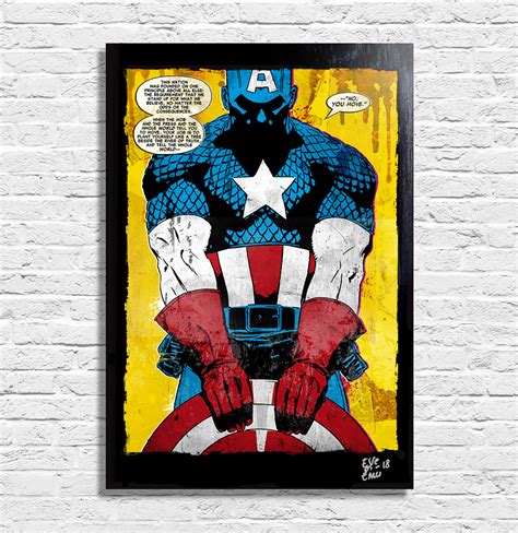 Please do not spoil content of next issues report spoiler. Captain America Marvel Comics - Pop-Art Original Framed ...