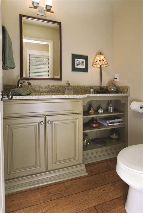 Image result for limed oak cabinets with blue tile green kitchen. Sage Green Painted Glazed Maple Cabinet Powder Room ...